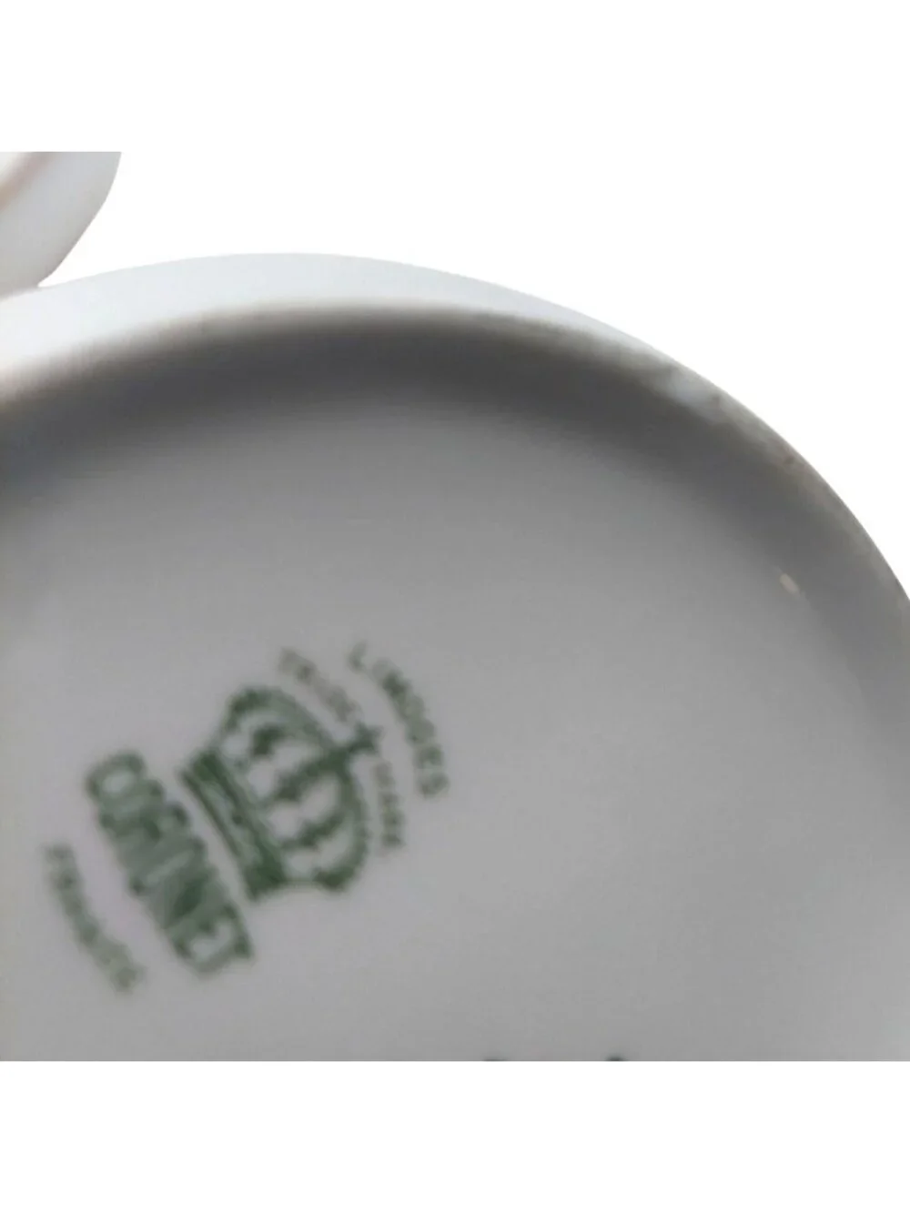 Limoges Coronet France Porcelain Sugar Bowl Creamer Leaf Motif Gold Trim Antique